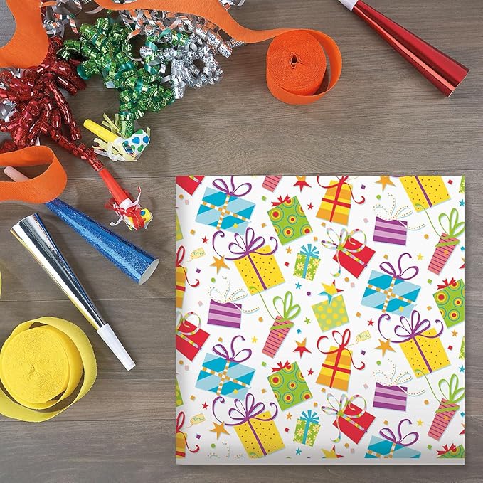 Current Surprise Package Jumbo Gift Wrap Roll - 23 Inches x 32 Feet (61 Square Feet Total), Peek-Proof, For Birthdays, Graduations, Baby Showers and More