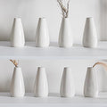 Modern White Ceramic Vase Set of 8 for Living Room Bedroom 5.1'' Minimalist Fresh Flower Vases for Home Decor Office Fireplace Centerpieces Nordic Style Gift for Fake Plant 8 Pack