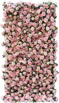 Artificial Flower Wall Panel 4×8 ft (1.2×2.4 m), Realistic Artificial Blooms, Photo-Ready Backdrop for Wedding, Parties & Photo Booth, Assembly-Friendly (Panel Only)