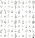 WOCRAFT 60pcs Bright Silver Christmas Bracelet Charms for Jewelry Making Sets DIY Necklace Bracelet Keychain Crafting Charms Kit Craft Supplies (SN829)