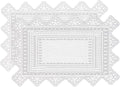Jayla 2 Pcs Rectangle Lace Placemats for Tables Embroidered Lace Tablemats Vintage Crochet Floral Table Runner Vintage Wedding, Tea Party Decor,12x17 Inch