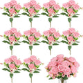 Olgaa 12 Bundles Peonies Artificial Flowers Artificial Peonies Silk Flowers Bulk Fake Peony Bouquet for Bridal Shower Decorations Wedding Table Centerpiece (Light Pink)