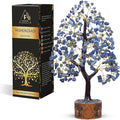 FASHIONZAADI Lapis Lazuli Crystal Tree of Life - Chakra Natural Handmade Gemstone Tree, Feng Shui Crystal Decoration, Money Spiritual Gift, Healing Crystal Chakra Decor