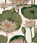 Orainege Floral Wallpaper Peel and Stick Floral Contact Paper Boho 16.9inx196.8in Lotus Flower Wallpaper Removable Self Adhesive Wall Paper for Bedroom Cabinets Decorative