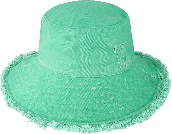 CHOK.LIDS Frayed Bucket Hats for Women Men Unisex Trendy Washed Cotton Floppy Wide Brim Boonie Outdoor Summer Beach Headwear