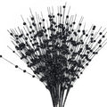 CATTREE Artificial Glitter Berry Stem Decorative, Fake Glitter Sticks Bead Pick Stems for Halloween Christmas Glittery Twigs Xmas Tree Wreath Crafts Vase Filler Home DIY Decor - 17 Inch Black 10 Pack