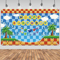 3x5ft Cartoon Game Birthday Backdrop, Happy Birthday Decoration Background, Cute Funny Game Theme Party Supplies Outdoor Indoor Photo Banner