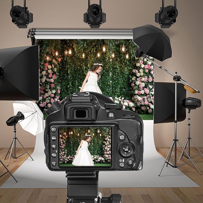 Baocicco Green Floral Wall Backdrops 10x8ft Outdoor Outside Wedding Background Bridal Shower Bride to Be Party Decorations Kids Adults Portraits Birthday Anniversary Banner Backdrop Photo Props
