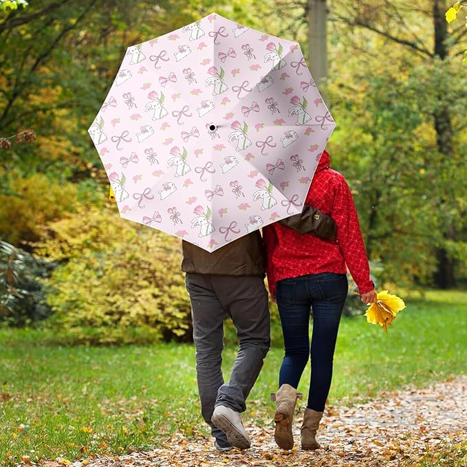 Small Compact Travel Automatic Folding Umbrella for Women, Portable Lightweight, Rain, Wind, UV Sun Shade