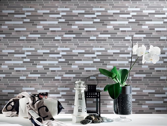 Art3d Peel and Stick Wall Tile for Kitchen/Bathroom Backsplash, 12"x12" (Multi)