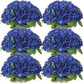 Jexine 50 Pcs Artificial Rose Flower Bulk Realistic Silk Fake Roses with Long Stem Plastic Artificial Flower Bouquet Real Looking for Home Wedding Centerpieces Party Decoration(Blue)