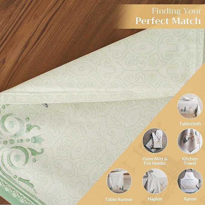 Maison d' Hermine Placemats Set of 2 100% Cotton Washable Cloth Place Mats, Reusable Table Mats for Kitchen Dining Decoration, Party, Wedding, Restaurant Spring/Summer (Jardin Du Roy, 13" x 19")