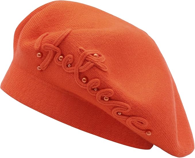 Winter Women French Beret Hat Kaschmir Solid Color Knitted Berets