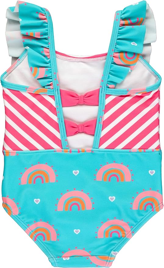 RuffleButts® Baby/Toddler Girls Ruffle Strap One Piece Swimsuit w/UPF 50+ Sun Protection