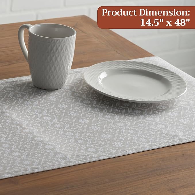 Maison d' Hermine Table Runner 100% Cotton Single Layer Table Runners 48 inches Long for Thanksgiving Christmas Decorations Home Kitchen Dining Party Wedding (Cozy Christmas, 14.5" x 48")