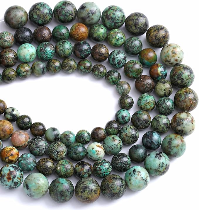 4MM 88PCS Natural Stone Green African Turquoise Spacer Loose Beads for Jewelry Making DIY Bracelet Necklace