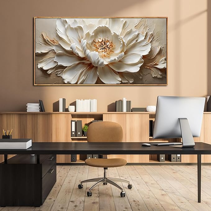 Large Flower Canvas Wall Decor for Living Room Teen Room Decor for Girls Bedroom Framed Artwork for Walls 29 x 58 Inch