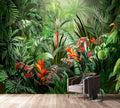PYFFYP- Tropical Jungle wallppaper Green Leaf Jungle Wall murals for Bedroom(Not Peel and Stick)