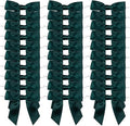 7Rainbows 30pcs Boutique 2.5" Dark Green Satin Ribbon Twist Tie Bows for Tying Up Packages Gift Wrapping