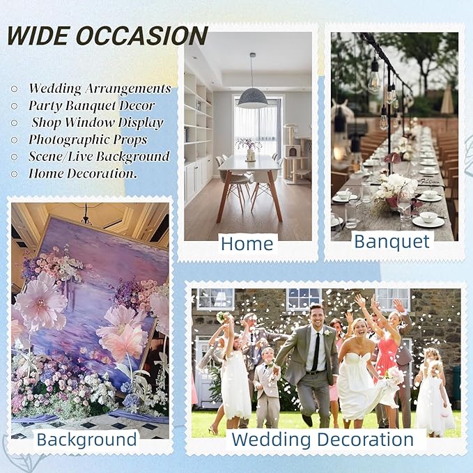 Wedding Decorations for Reception, 5.58 ft Huge Artificial Silk Flower Decoration, Wedding Arrangements, Birthday Party Banquet Background Decor, Shop Window Display (S Pink)