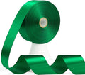 60 Yards Green Satin Ribbon 1-1/2 Inch, Solid Polyester Fabric Ribbon for Gift Wrapping, Crafts, Flower Bouquet, Wedding, Baby Shower, Festival, Christmas, Halloween