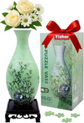 3D Puzzle Vase, 160 Curved Pieces DIY Flower Vase Craft Kit & 3D Puzzles for Adults, Creative Jigsaw Art Project Home Décor Centerpiece, (A-Bamboo Serenity)