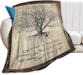 Christian Bible Tree of Life Throw Blanket - Religious Gifts and Decor for Women Men Adults - Soft Warm Cozy Fleece for Couch Sofa Bed 60"x50"