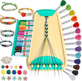 Maynacs Arts and Crafts for Kids Ages 8-12,Friendship Bracelet Making Kit for Girl,Kids Jewelry Making Kit with 28 Pre-Cut Threads,Christmas Birthday Gifts for Ages 6 7 8 9 10 11 12 Year Old Cyan