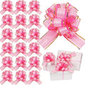 WILLBOND 20 Pieces 6 Inch Pull Bows Gift Wrapping Ribbon Pull Bows for Christmas Wedding Baskets Valentine Multicolor Wrap Accessory for Gift Present Holiday Decor(Pink)
