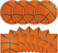 40 Pcs Basketball Plates and Napkins Party Supplies, Basketball Birthday Party Decorations Disposable Paper Plates and Napkins Tableware Set for Birthday Party Baby Shower Serves 20
