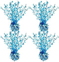 ALISSAR 4-Pack Glitter Light Blue Star Centerpieces-Table Decorations for Home Decor Birthday Wedding Anniversary Decor (Light Blue)