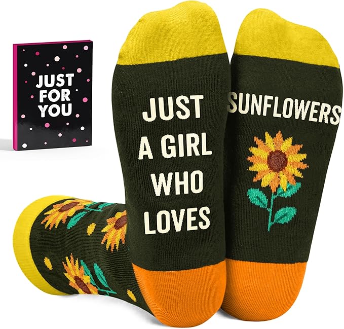 Sunflower Gifts for Women - Sunflowers Themed Socks, Ideal Gifts for sunflower Lovers, Perfect Socks for Women, Unique Stocking Stuffers, Ideal Gift For Birthday and Christmas