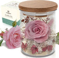 Pink Rose in a Glass Dome - Premium Real Roses That Last a Year or More - Mother's Day Unique Gifts for Her Preserved Roses - Forever Flower Decor Preserved Flowers - Eternal Rose Display