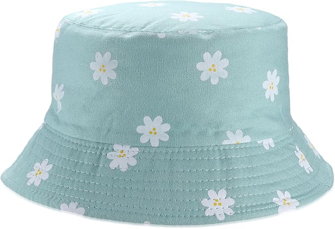 Sun Hat for Women Bucket Hat Cotton Reversible Summer Travel Beach Fishing Cap