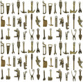 WOCRAFT 60pcs Antique Bronze Tools Bracelet Charms for Jewelry Making Sets DIY Necklace Bracelet Keychain Crafting Charms Kit Craft Supplies (SN901)