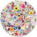 AOWDIAO 150 Pcs Flower Stickers Waterproof Floral Vinyl Stickers Decals for Water Bottles Laptop Scrapbooking Journaling