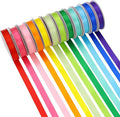 Rainbow Ribbon 12 Color Double Face Solid Color Satin Ribbon for Gift Wrapping, Flower Bouquet, Wedding Birthday Pride Party Decoration, DIY Crafts, 3/8" X 5 Yard Each Total 60 Yds Per Package