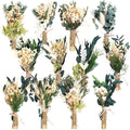 Layhit 12 Pack Boho Dried Flower Bouquet Mini Wedding Handmade Dry Flowers Decor for Vase Crafts DIY Photo Boutonniere for Men Floral Plant for Bridesmaid Gift Birthday Decor(Fresh)