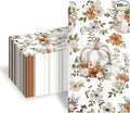 100pcs Thanksgiving White Pumpkin Paper Napkins 3 Ply Disposable Fall Pumpkin Guest Napkins Hand Towels for Bathroom Home Kitchen Table Harvest Party