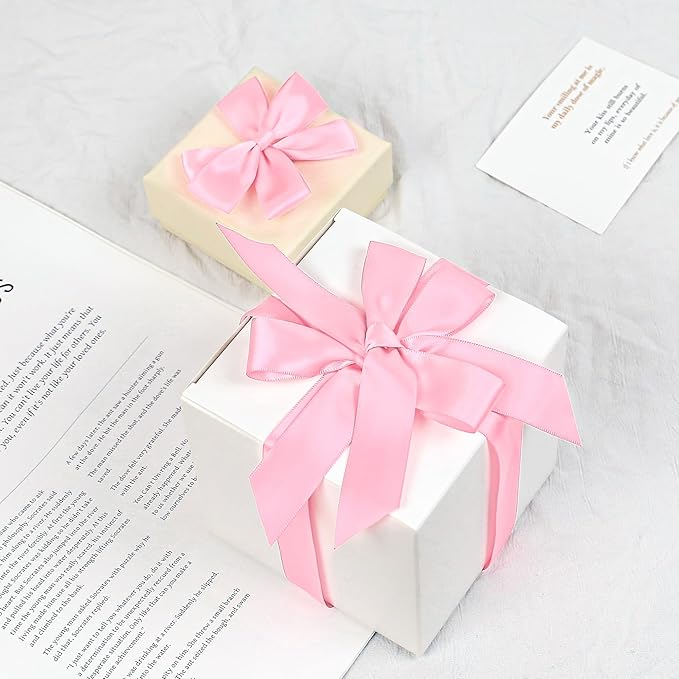 Pink Satin Ribbon, Double Faced 7/8 Inch X 25 Yards, Premium Satin Ribbon for Gift Wrapping, Crafts, Hair Bow Making, Sewing, Flower Bouquet, Wedding Party Decor