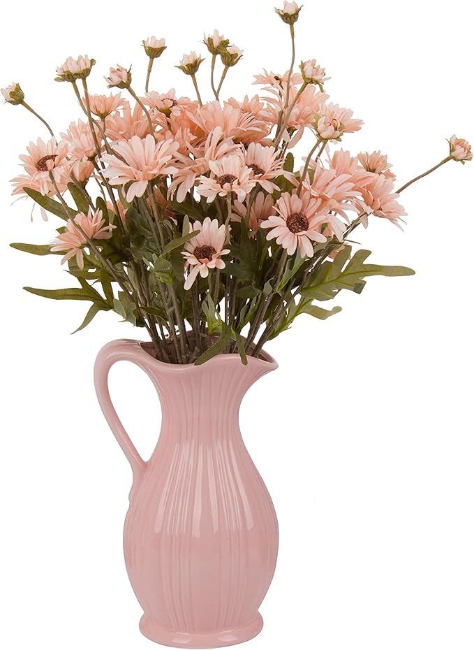12pcs Gerbera Daisy Artificial Flowers 20 Inch Long Stem Artificial Daisy Mums for Home Décor Centerpiece Wedding Bridal Bouquet DIY(Purple)