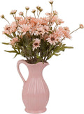 12pcs Gerbera Daisy Artificial Flowers 20 Inch Long Stem Artificial Daisy Mums for Home Décor Centerpiece Wedding Bridal Bouquet DIY(Pink)