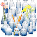 Brajttt Bud Vase Set of 25, Dark Blue Vases, Glass Bud Vases in Bulk, Small Vases for Mini Flower Vase Set, Cute Vintage Glass Set for Flower,Wedding,Home,Centerpiece Table Decorations