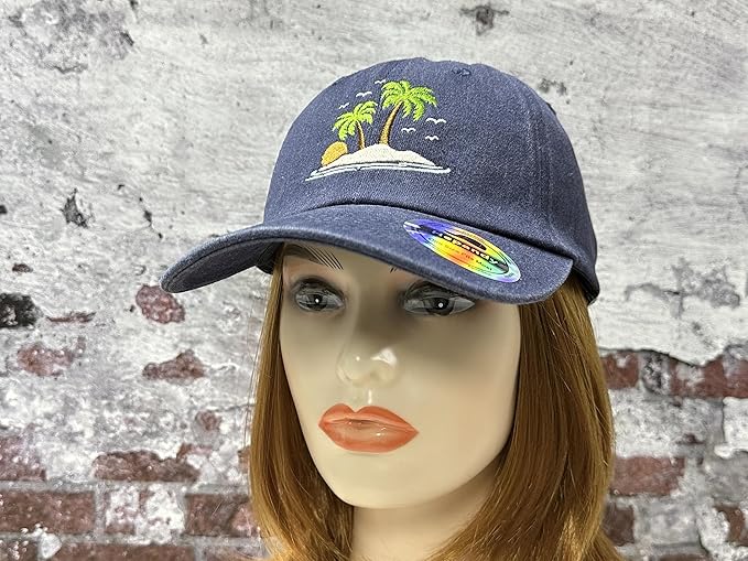 Hepandy Embroidered Palm Tree Hats
