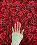 Blush Blooms Decor Flower Panels for Flower Wall (6 Pack) 24 Inch by 16 Inch Each | Flower Wall, Backdrop, Weddings, Event Decor, Bridal & Baby Shower, and Photography Décor (Red)