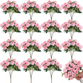 Zeyune 16 Bunches 12 Inch Artificial Mini Rose Bouquet 160 Heads Bridal Flower Bouquets Fake Silk Rose Bulk for Wedding Bridal Shower Christmas Home Office Garden Decoration(Light Pink)