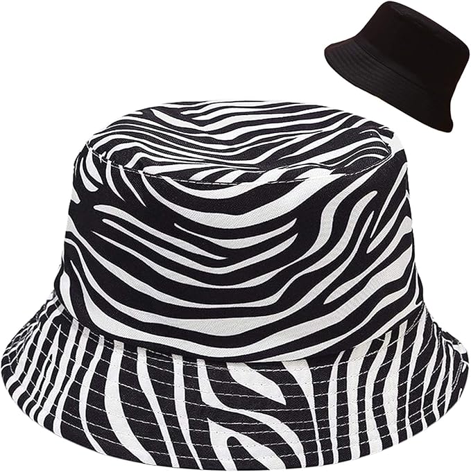 Malaxlx Unisex Bucket Hat Beach Sun Hat Aesthetic Fishing Hat for Men Women Teens, Reversible Double-Side-Wear