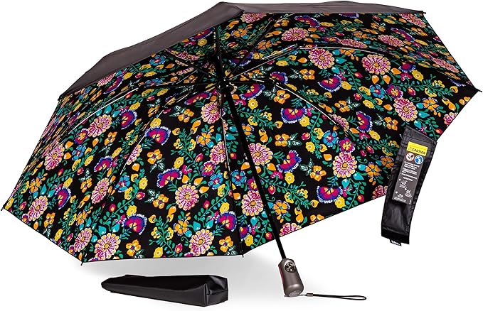 Totes Reverse Close Folding Inbrella with Auto Open Close and Compact