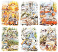 Forest Journey Camping PET Stickers, 120 Pcs Outdoor Adventure Ephemera for Scrapbooking, Journaling, DIY Crafting, and Art Supplies