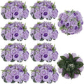 BLOSMON Flower Balls for Wedding Centerpieces: 10pc 9.5 Inch Lilac Fake Peonies Floral Arrangement Bouquet Wedding Decoration Easy Use Artificial Silk Kissing Ball Home Party Baby Shower Decor